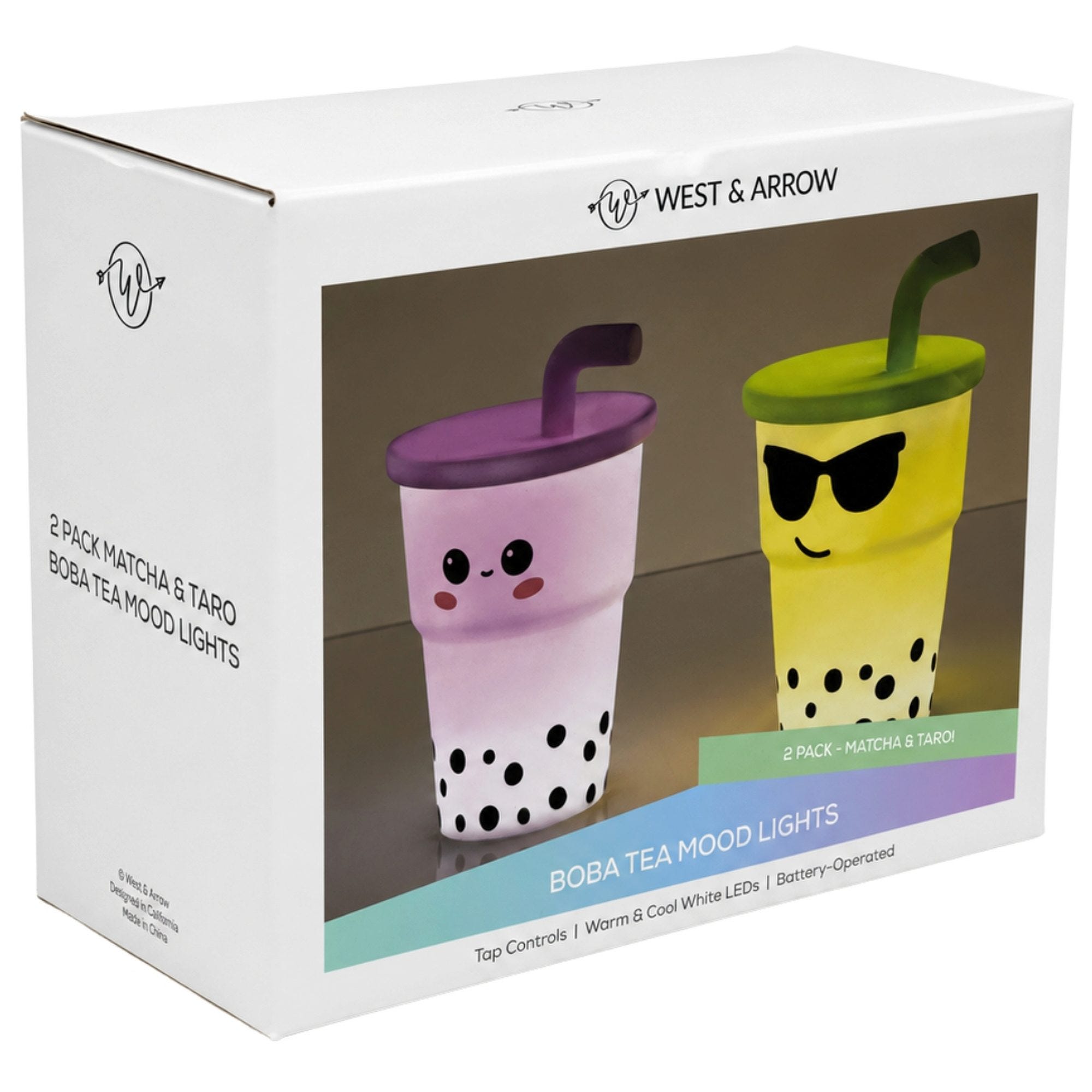 West & Arrow  2 Pack Boba Tea Mood Lights (pack of 6)