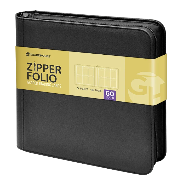 Graded Trading Card Zipper Folio for 60 PSA Card Slabs - Charcoal