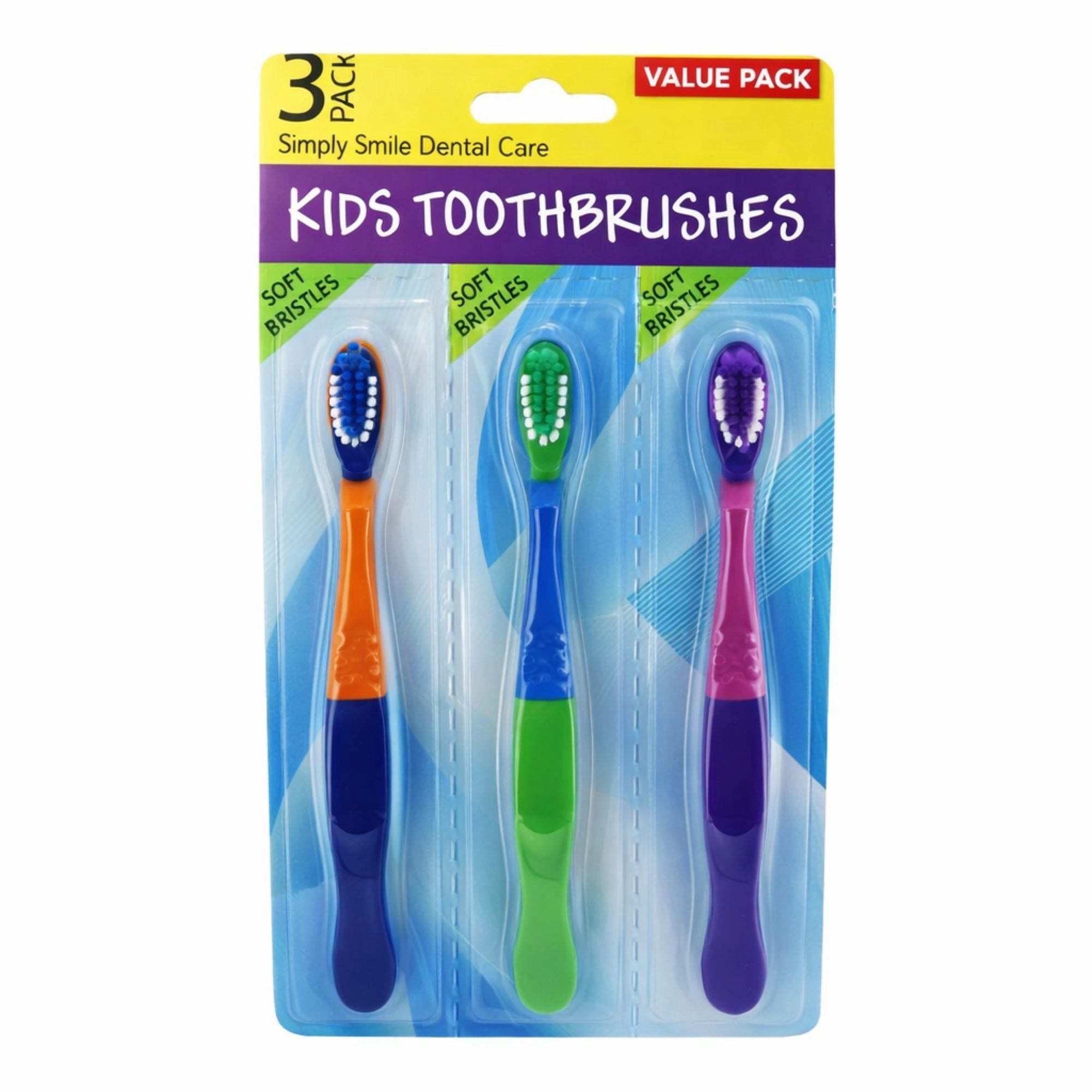 Bulk 48-Pack: Kids Colorful Toothbrush Set