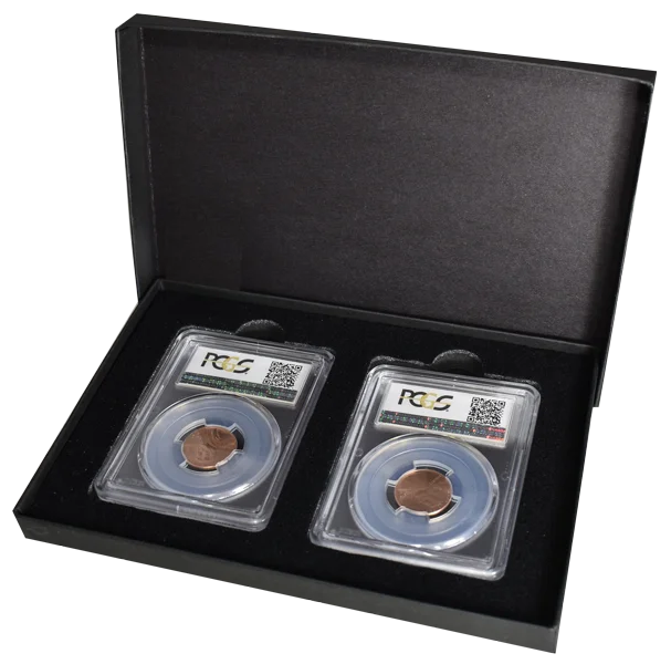 2 Slab Paperboard Certified Coin Gift Box
