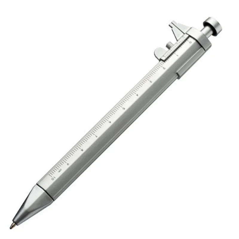 Caliper ballpoint pen, 0 to 100 mm sliding gauge with 0.5 mm tip — representative supplier photograph