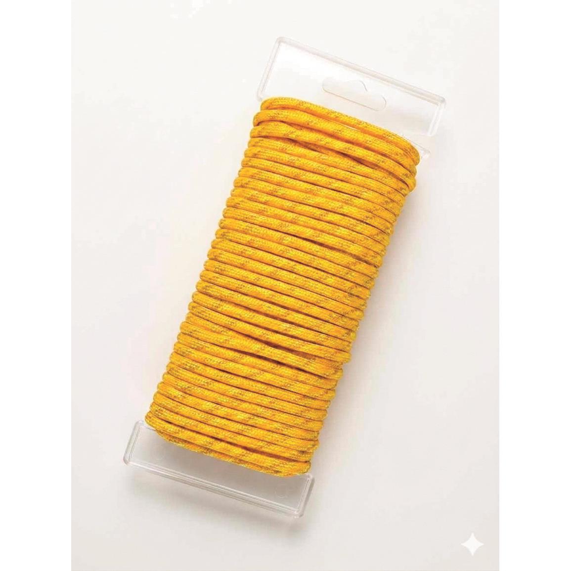 Swiss Military Surplus Mamutec 4mm Braided Polyester Cord, 10m, New — Yellow