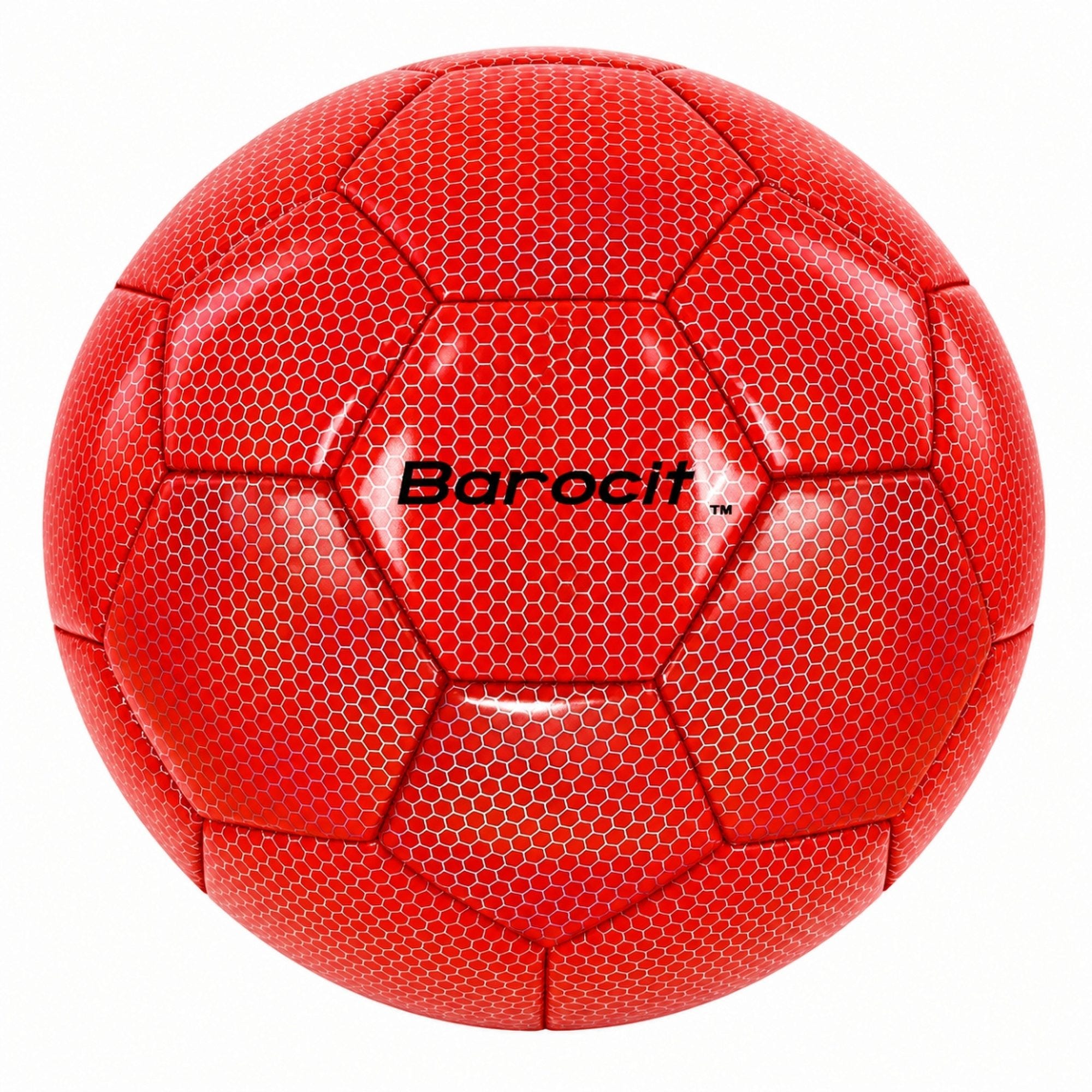 Barocity Red Reflective Rainbow Hex Pattern Size 4 Soccer Ball (pack of 8)