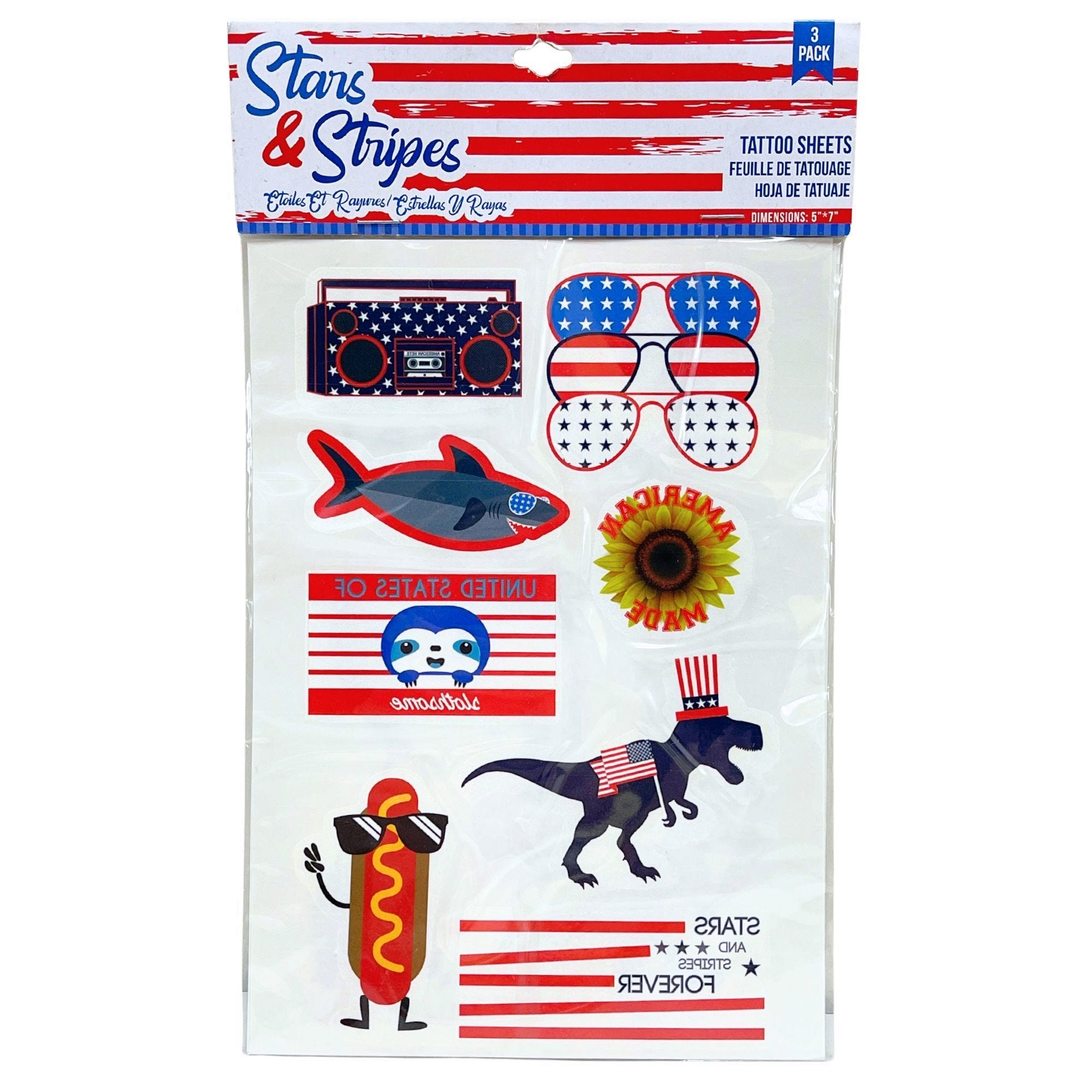 Bulk 51-Pack: Expressions 3 Sheet Temporary Tattoos