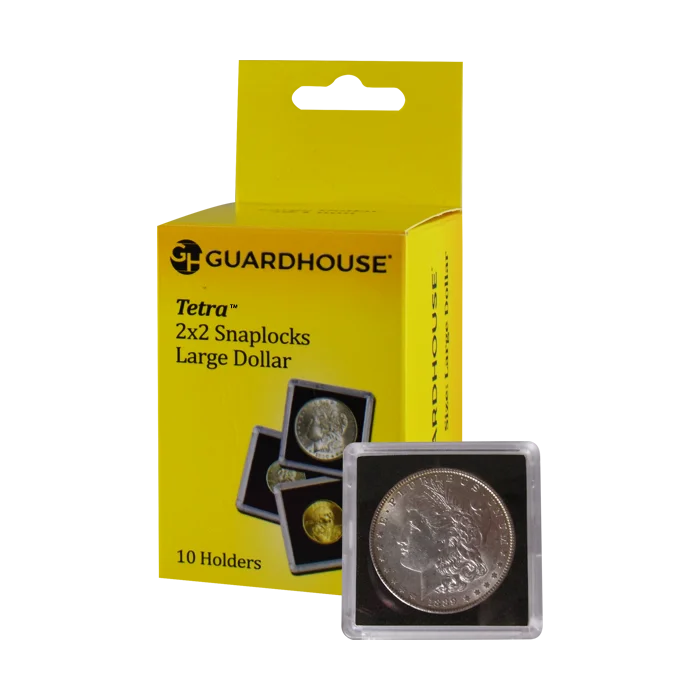 Large Dollar 2x2 Tetra Snaplock Coin Holder - 10 per pack