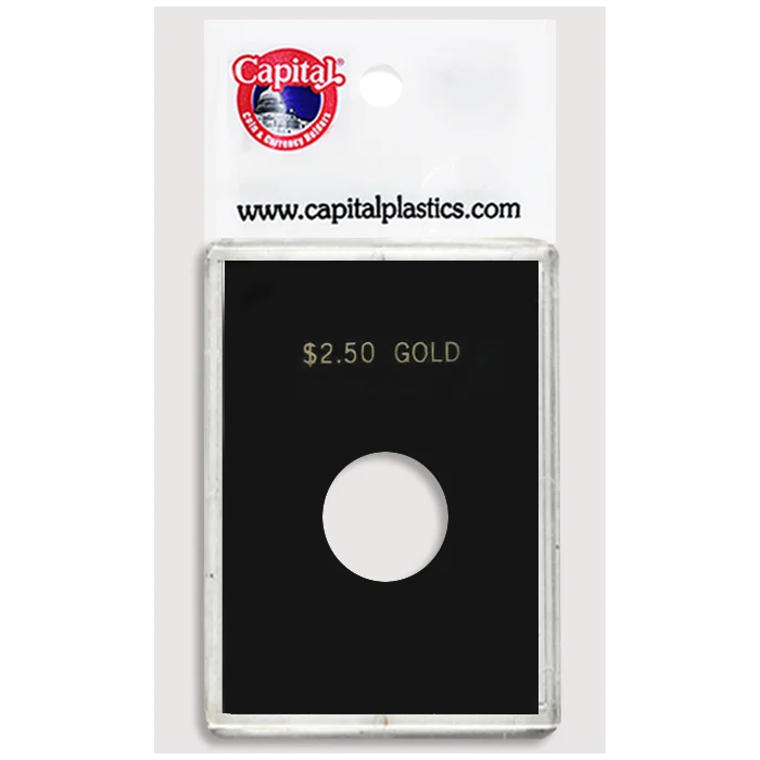 Capital Plastics Caps Coin Holder - $2.50 Gold