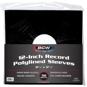 12-Inch Record Paper Inner Sleeves-Polylined