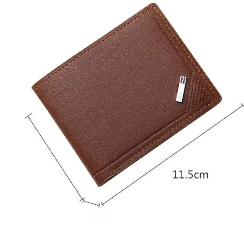 Slim bifold wallet in soft faux leather — representative supplier photograph