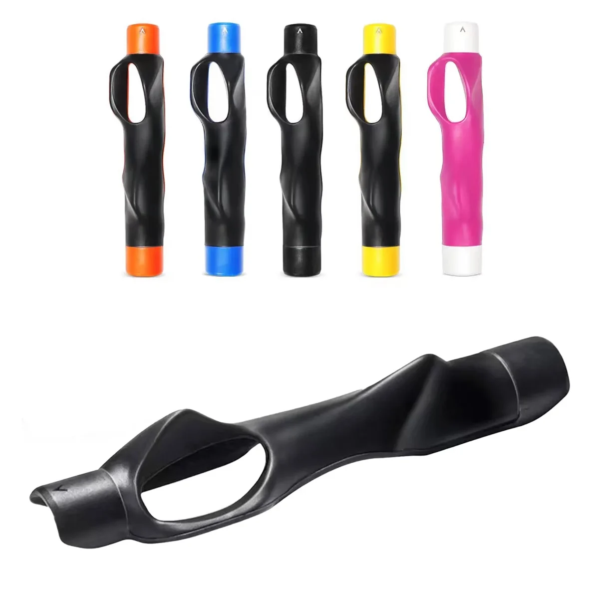 Golf grip trainer, clip-on hand position guide — representative supplier photograph