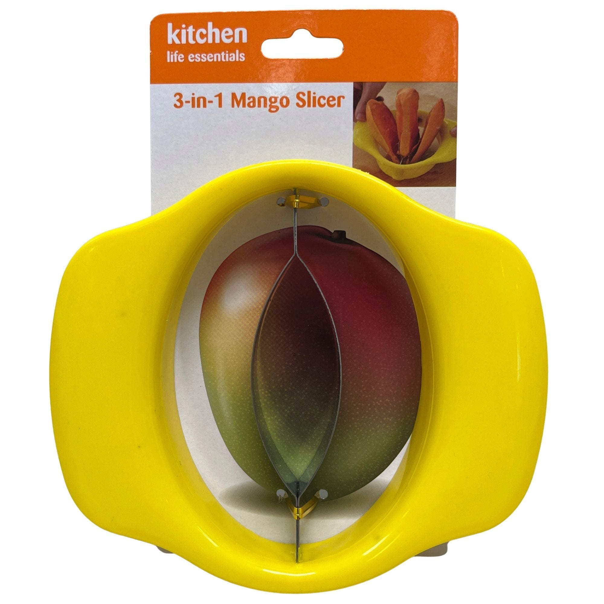 Bulk 24-Pack: Kitchen Life Essentials Metal 3 in 1 Mango Slicer on Clip Strip