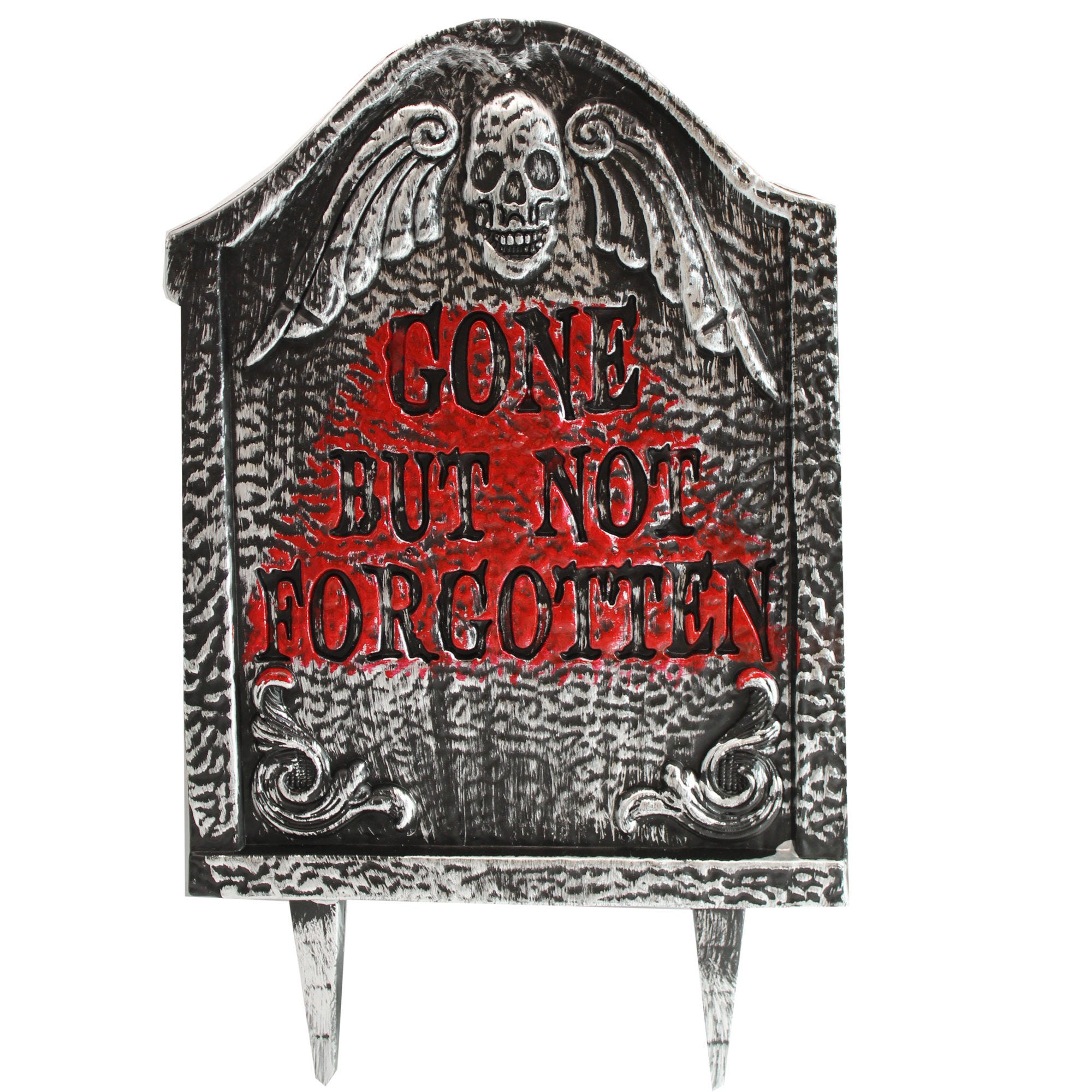 Bulk 16-Pack: Plastic Tombstone Halloween Yard Stake