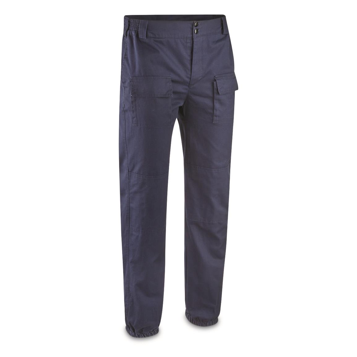 Romanian Police Surplus Cargo Pants, Used — LARGE / Navy