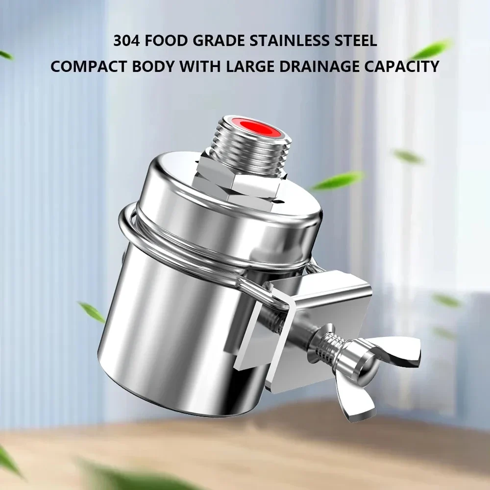 Stainless steel automatic float valve for water tanks, G1/2 — representative supplier photograph