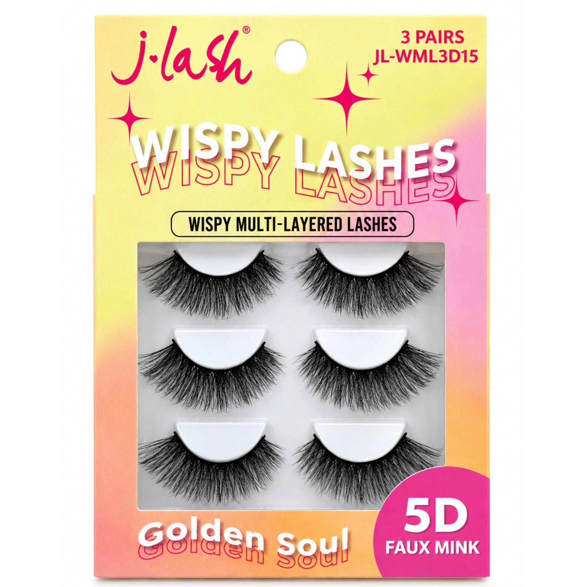 Bulk 32-Pack: 5D Faux Mink Golden Soul Wispy Drama Lashes 3 Pack