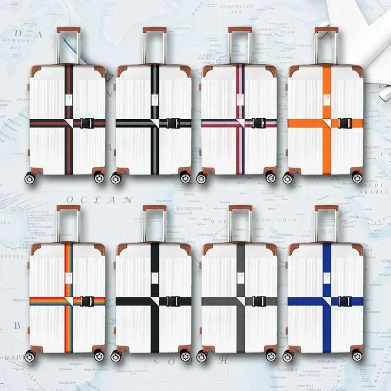 Cross luggage strap with quick-release buckles, 4.1 m x 5 cm — representative supplier photograph