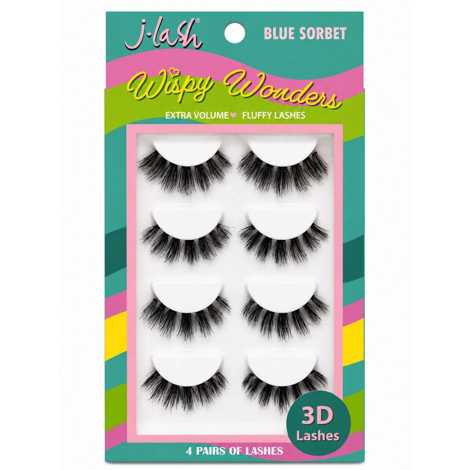 Bulk 27-Pack: 3D Wispy Wonders Blue Sorbet Lashes 4 Pack
