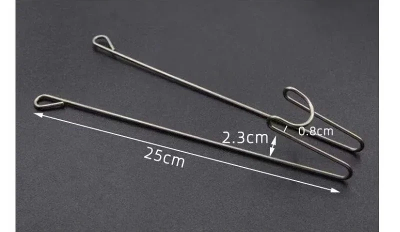 Stainless steel glove and bottle drying hooks for dish racks, pair — representative supplier photograph