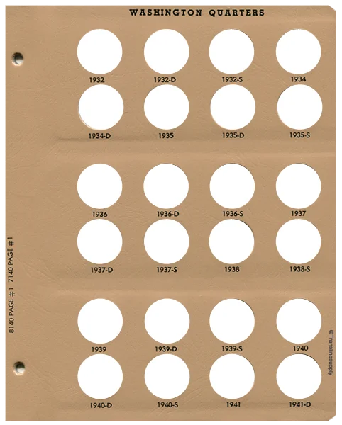 Washington Quarters with Proof- Page 1
