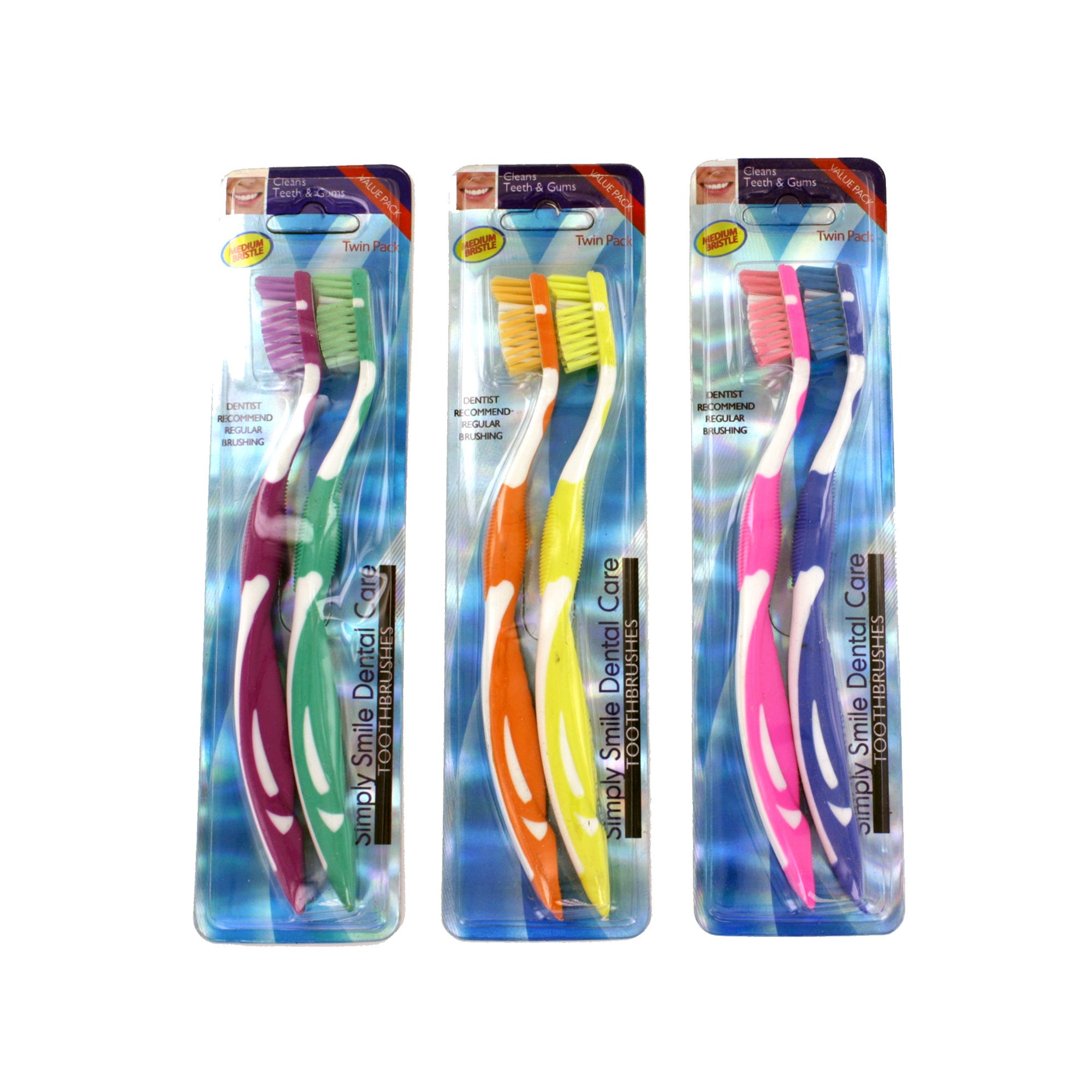 Bulk 48-Pack: Medium Bristle Toothbrushes Set