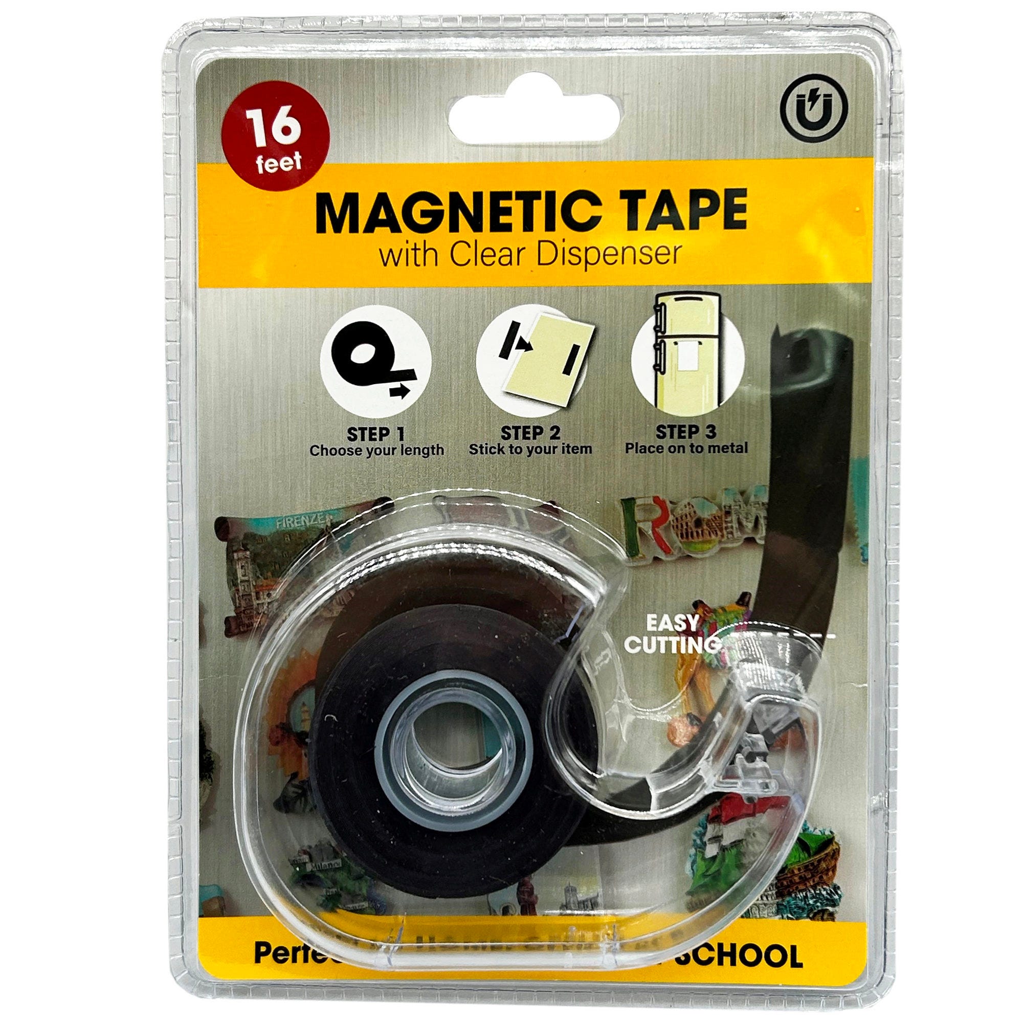 Bulk 24-Pack: 16' Magnetic Tape with Clear Dispenser