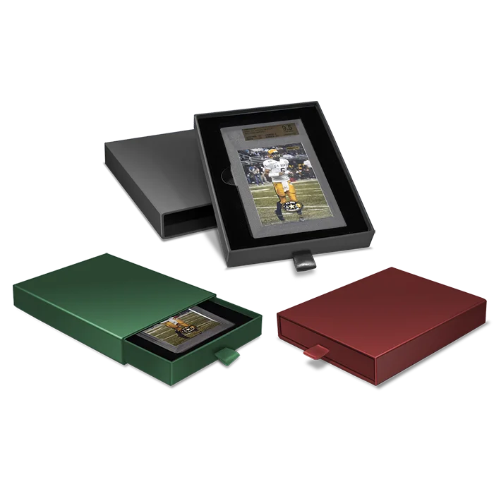Slider Trading Card Box - Fits one Beckett Slab — Black