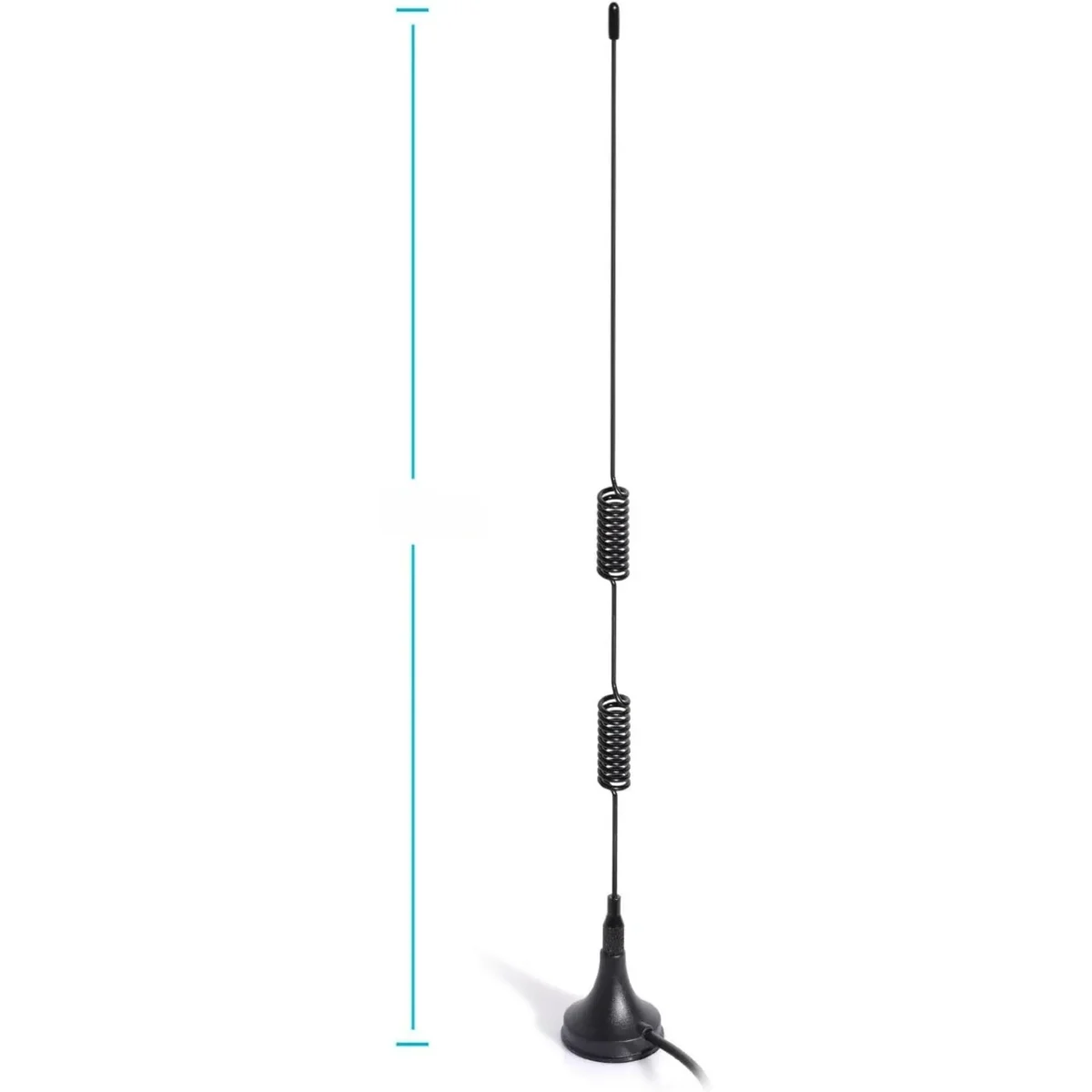 1090 MHz ADS-B antenna with magnetic base, 6 dBi, 3 m cable, SMA male — representative supplier photograph