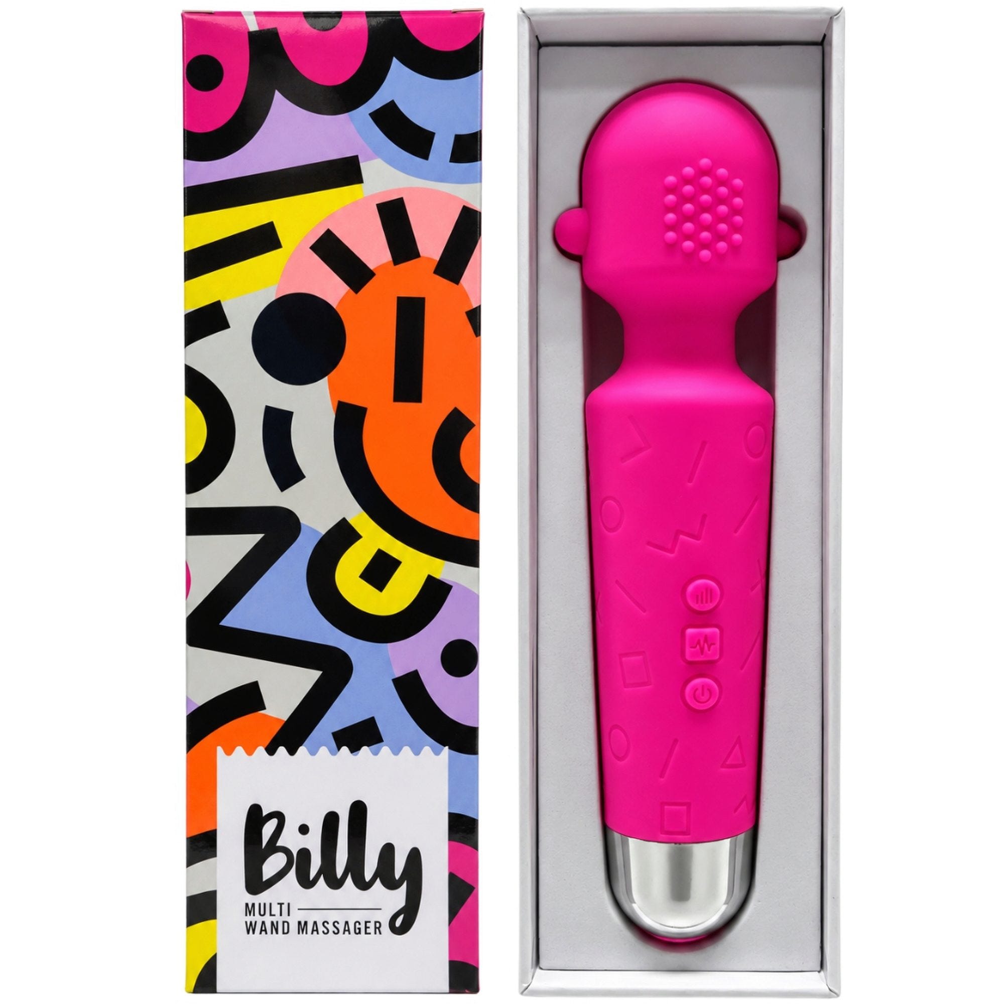 Billy 22 Pulse Pattern Personal Massager Wand in Hot Pink (pack of 4)