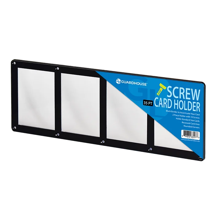 4 Card Screw Card Holder 35pt - Black Border
