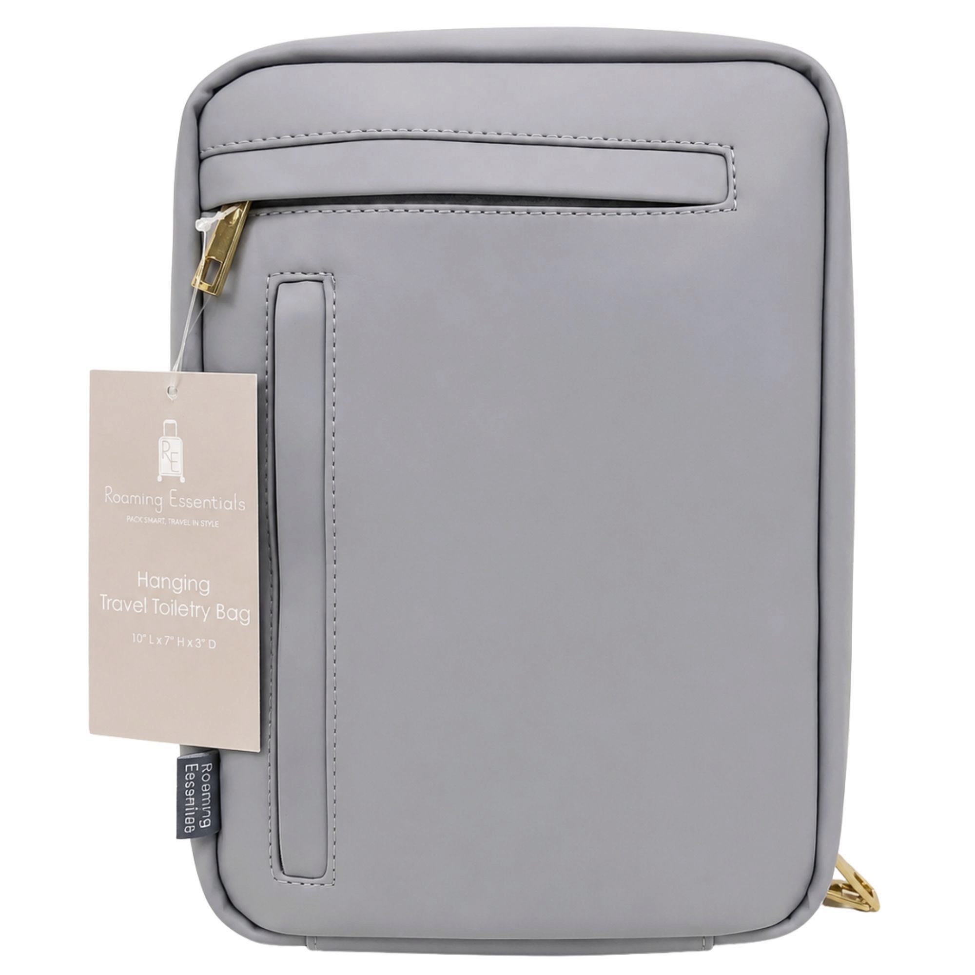 Roaming Essentials Hanging Travel Essentials Organizer Case in Gray (pack of 5)