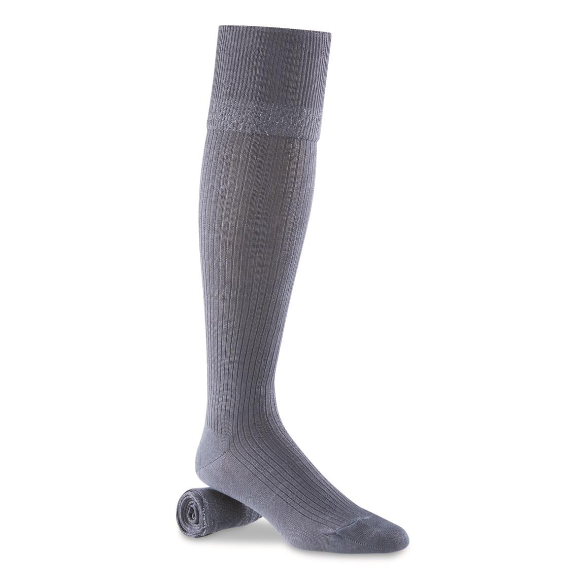 French Air Force Blue Dress Socks, 3 Pairs, New — Blue / Medium