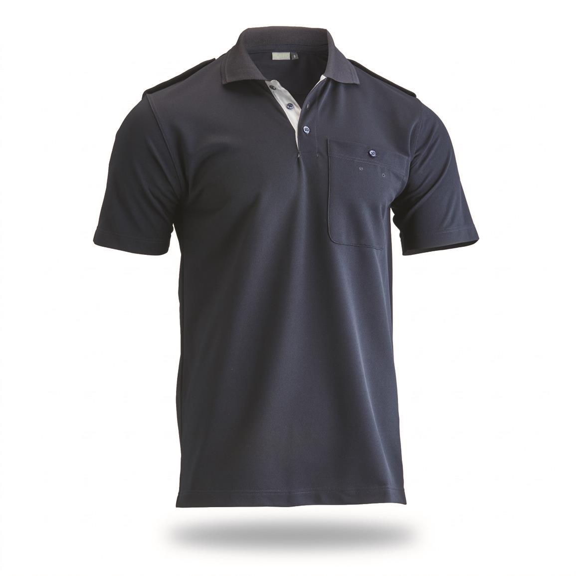 Swiss Municipal Police Surplus Short Sleeve Security Polo Shirt, New — SMALL / Navy