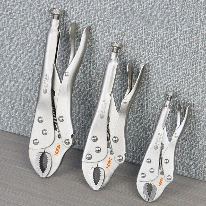 Curved-jaw locking pliers, 5 or 7 inch — representative supplier photograph