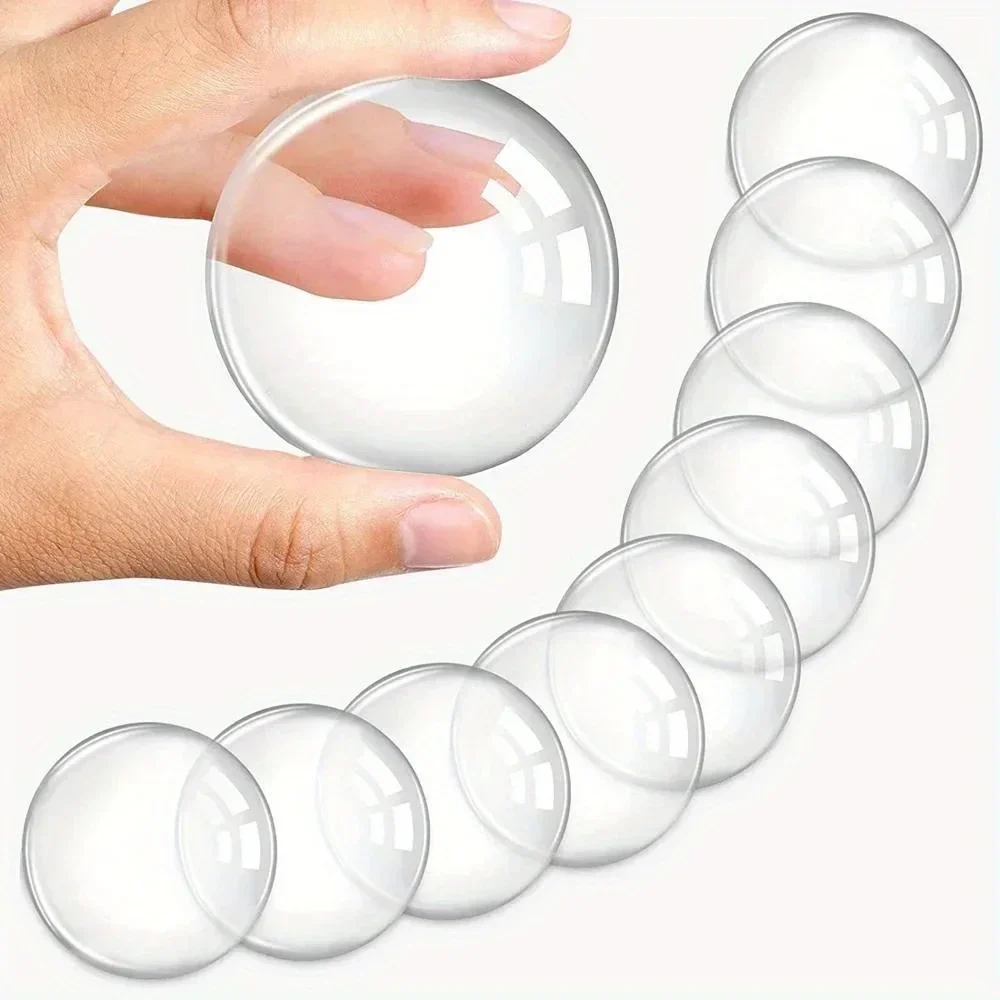 Clear door knob wall protectors, 4 cm, 6-pack — representative supplier photograph