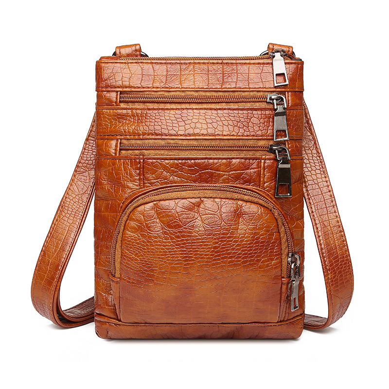 Women's Fashion Retro Soft Leather Shoulder Messenger Bag — Brown