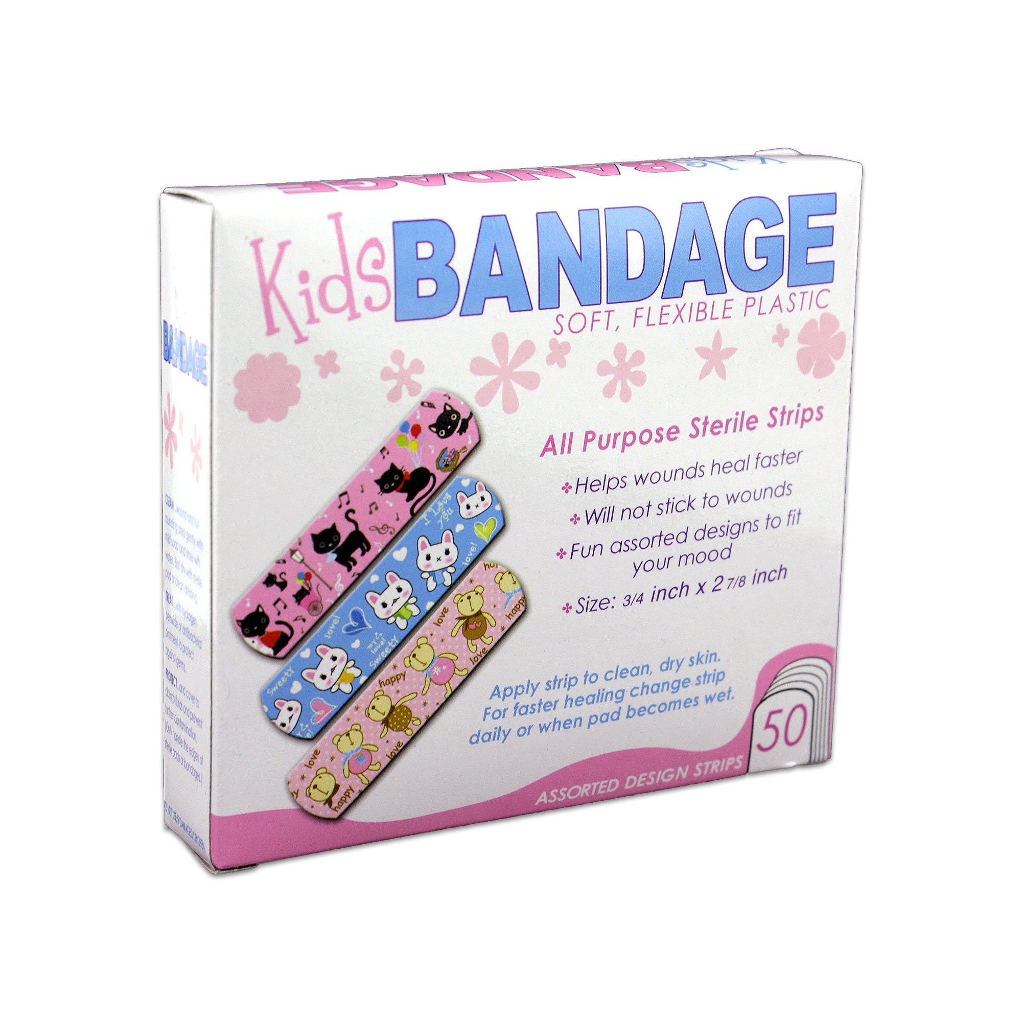 Bulk 24-Pack: Bandages with Kids Designs