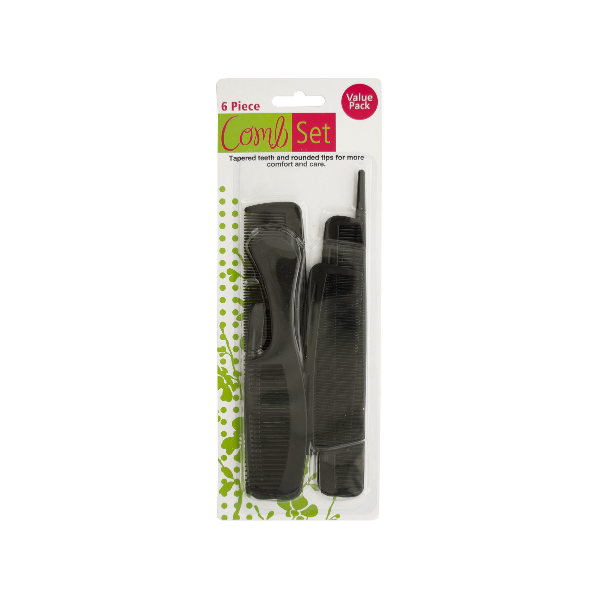 Bulk 24-Pack: Assorted Hair Comb Set