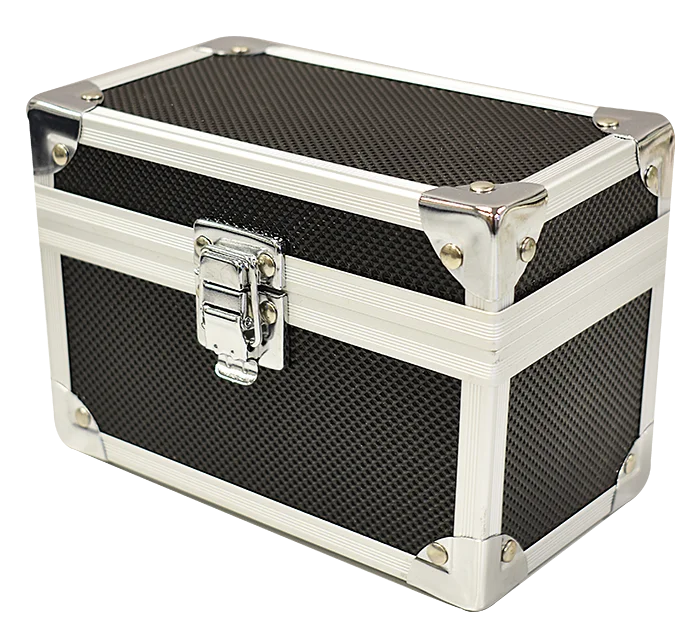 10 Slab Black Aluminum Box - Solid Top