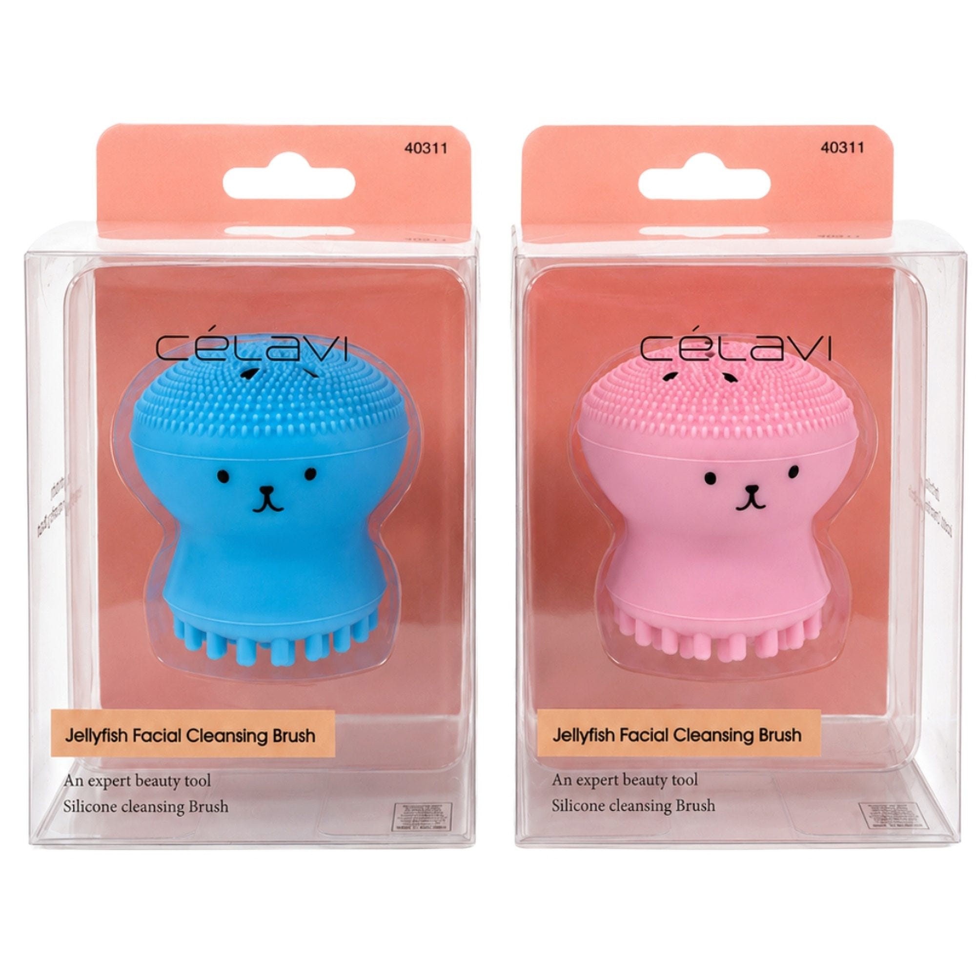 Bulk 24-Pack: Celavi Jellyfish Shaped Facial Cleansing Tool