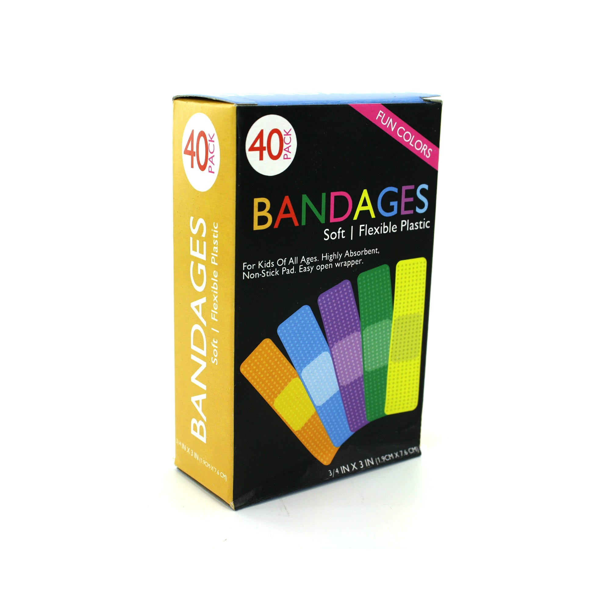 Bulk 24-Pack: Fun Color Bandages