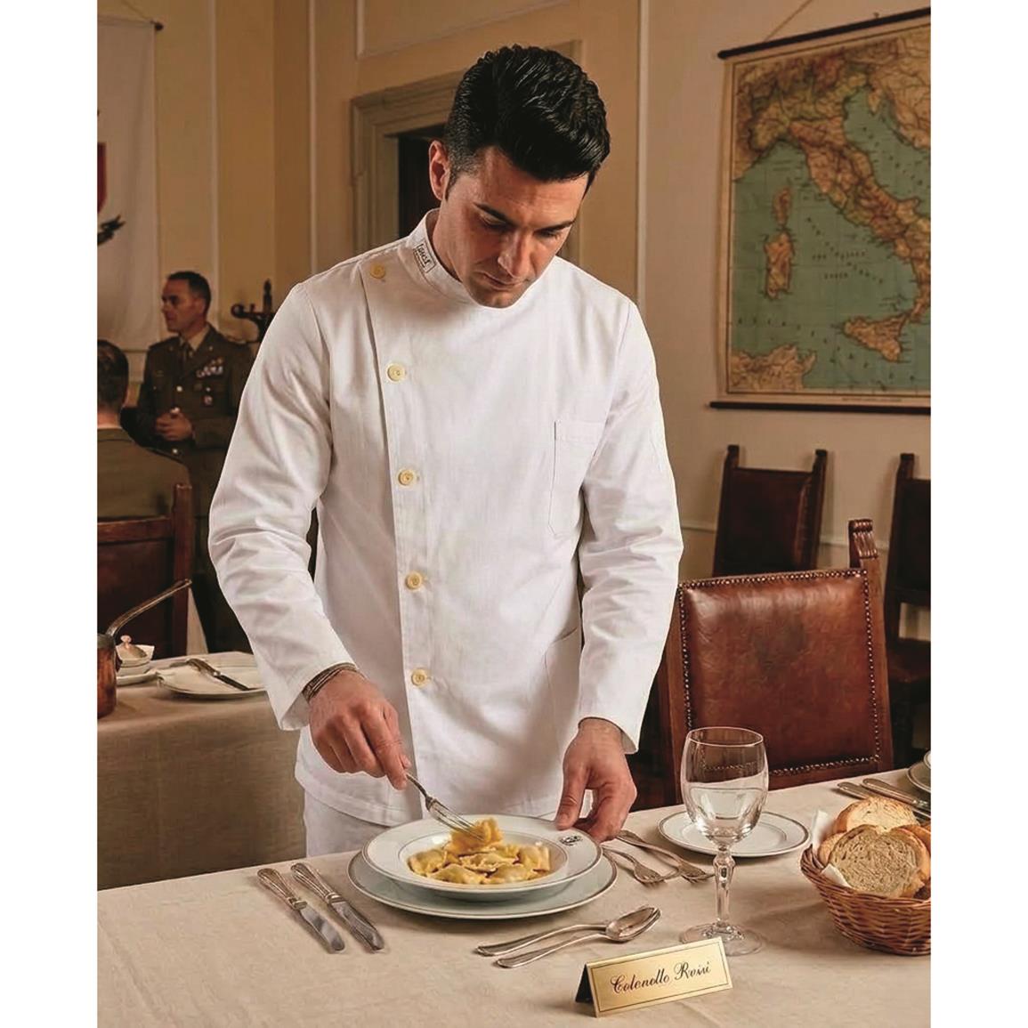 Italian Navy Surplus Work Set, New — White / Small / jacket and pants set