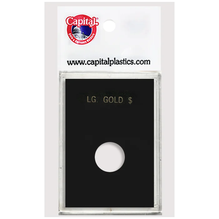 Capital Plastics Caps Coin Holder - Large Gold $ (type 2&3)