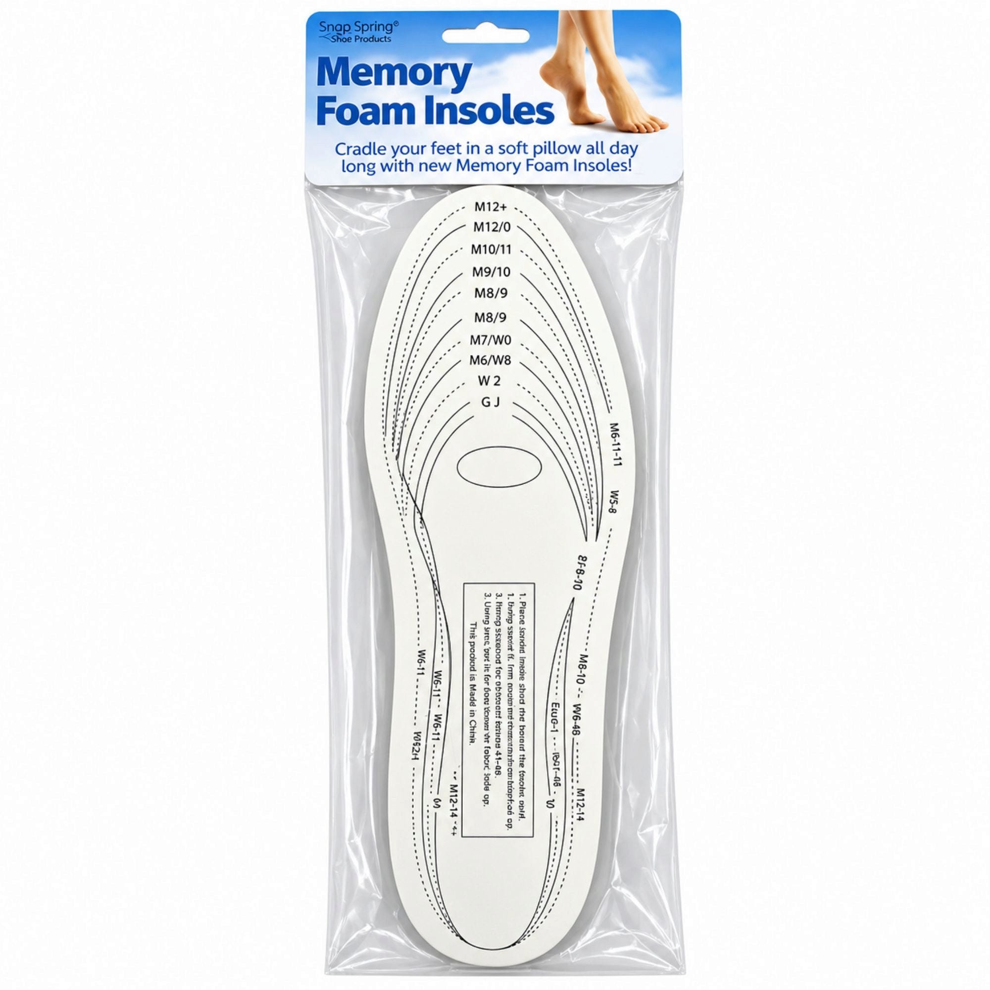 Bulk 24-Pack: Memory Foam Shoe Insoles