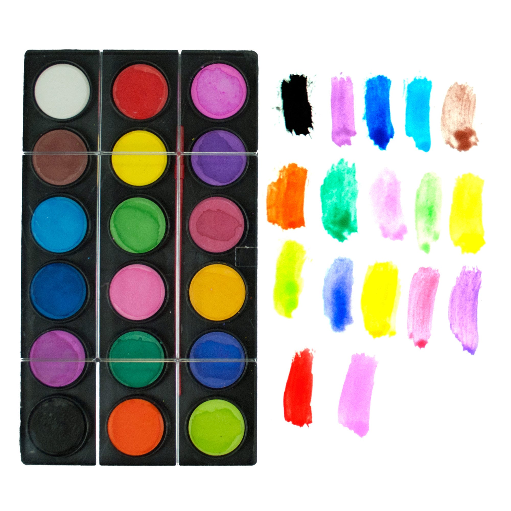 Bulk 36-Pack: Watercolor Paint Palette Set with Brush