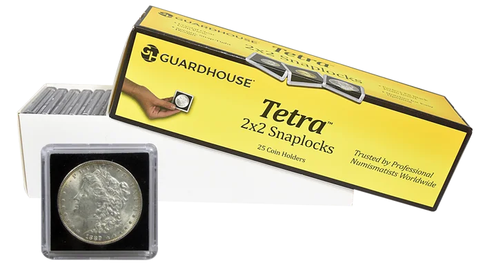 Large Dollar 2x2 Tetra Snaplock Coin Holder - 25 per pack