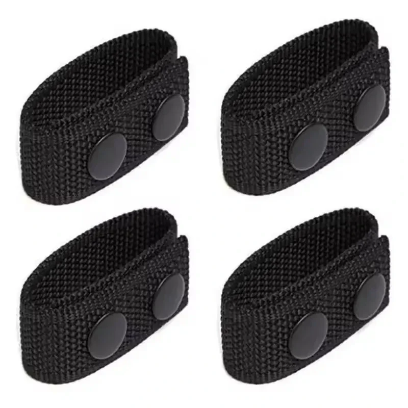 Nylon belt keepers with double snaps, 2.5 cm wide, pack of 4 — representative supplier photograph