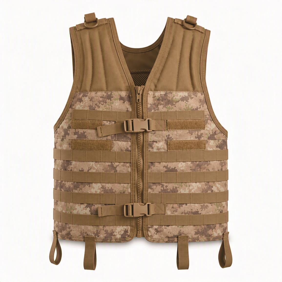 Italian Municipal Surplus Tactical Vest, New — One Size Fits Most / Camo Rock