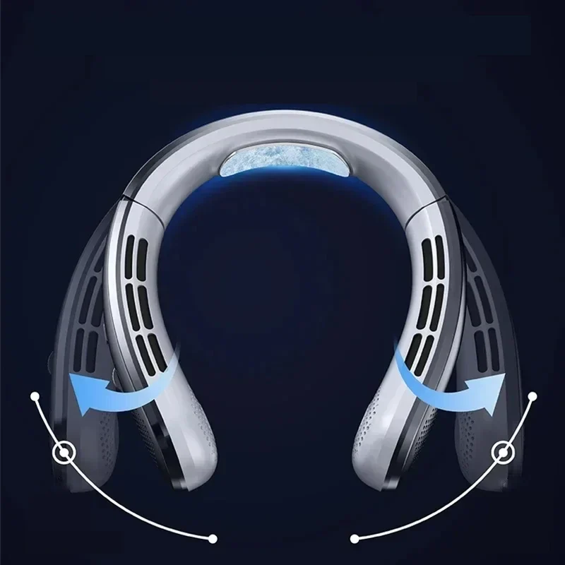 Rechargeable bladeless neck fan — representative supplier photograph