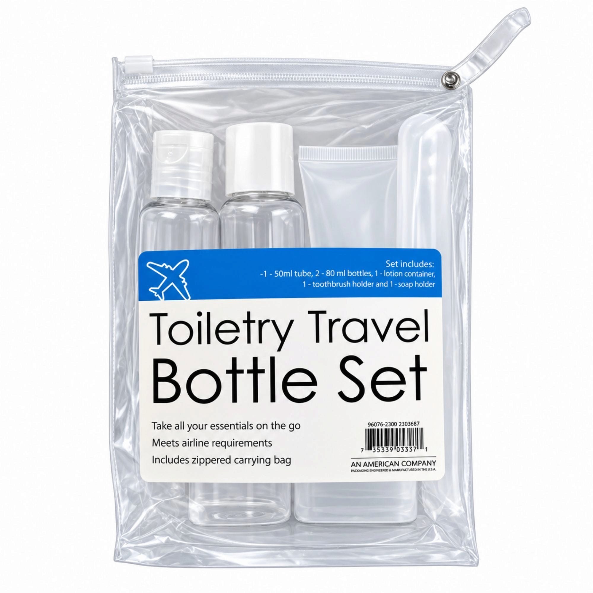 Bulk 24-Pack: Toiletry Travel Bottle Set