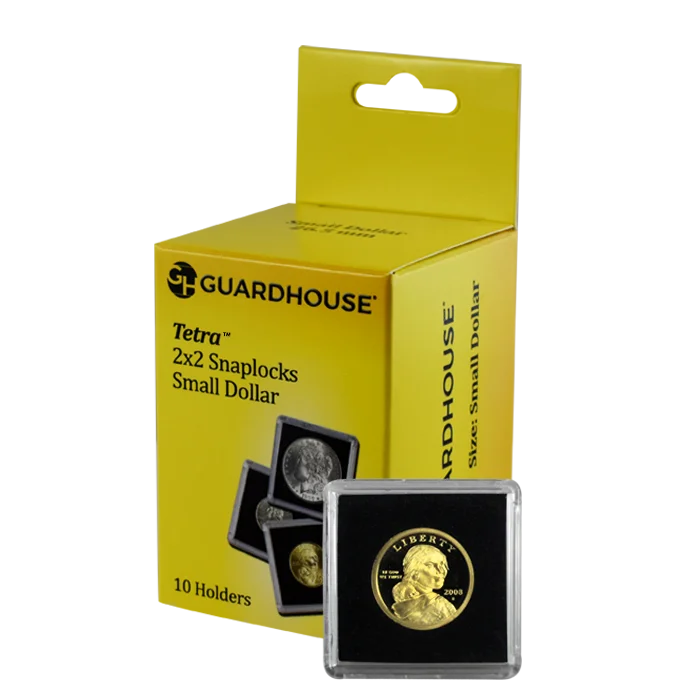 Small Dollar 2x2 Tetra Snaplock Coin Holder - 10 per pack