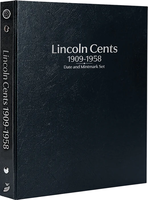 Lincoln Cents 1909-1958, Date & Mintmark Set P, D & S (Black)